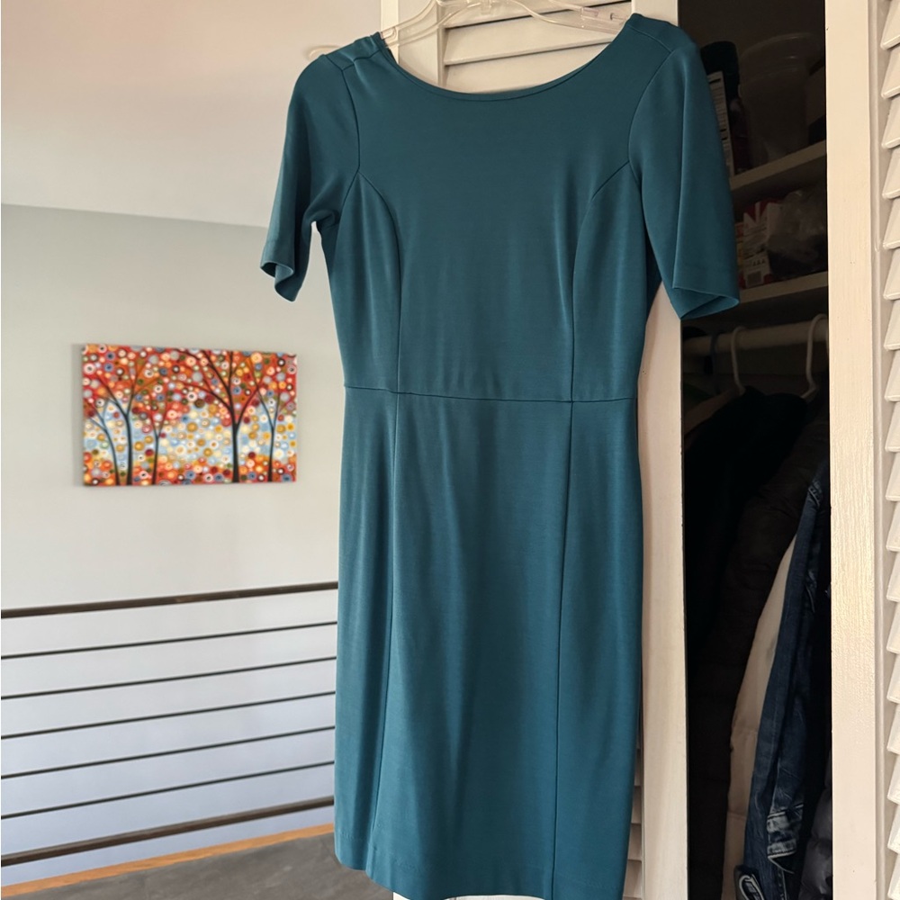 Petite Teal Midi Dress